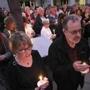A mixed-faith vigil in San Diego following a deadly shooting at a California synagogue on Saturday.