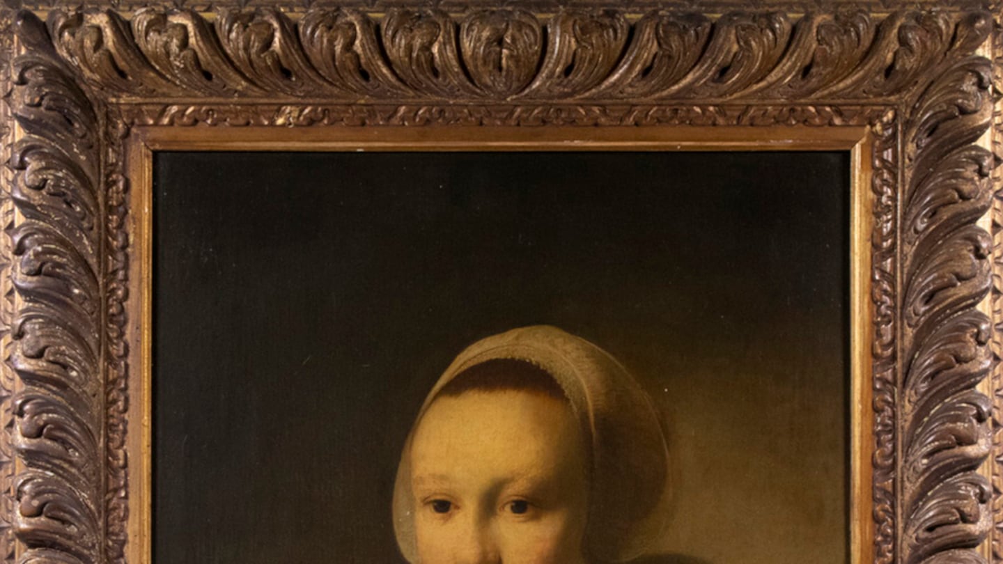 This undated photo shows a 17th century painting, “Portrait of a Girl,” by the Dutch artist Rembrandt.