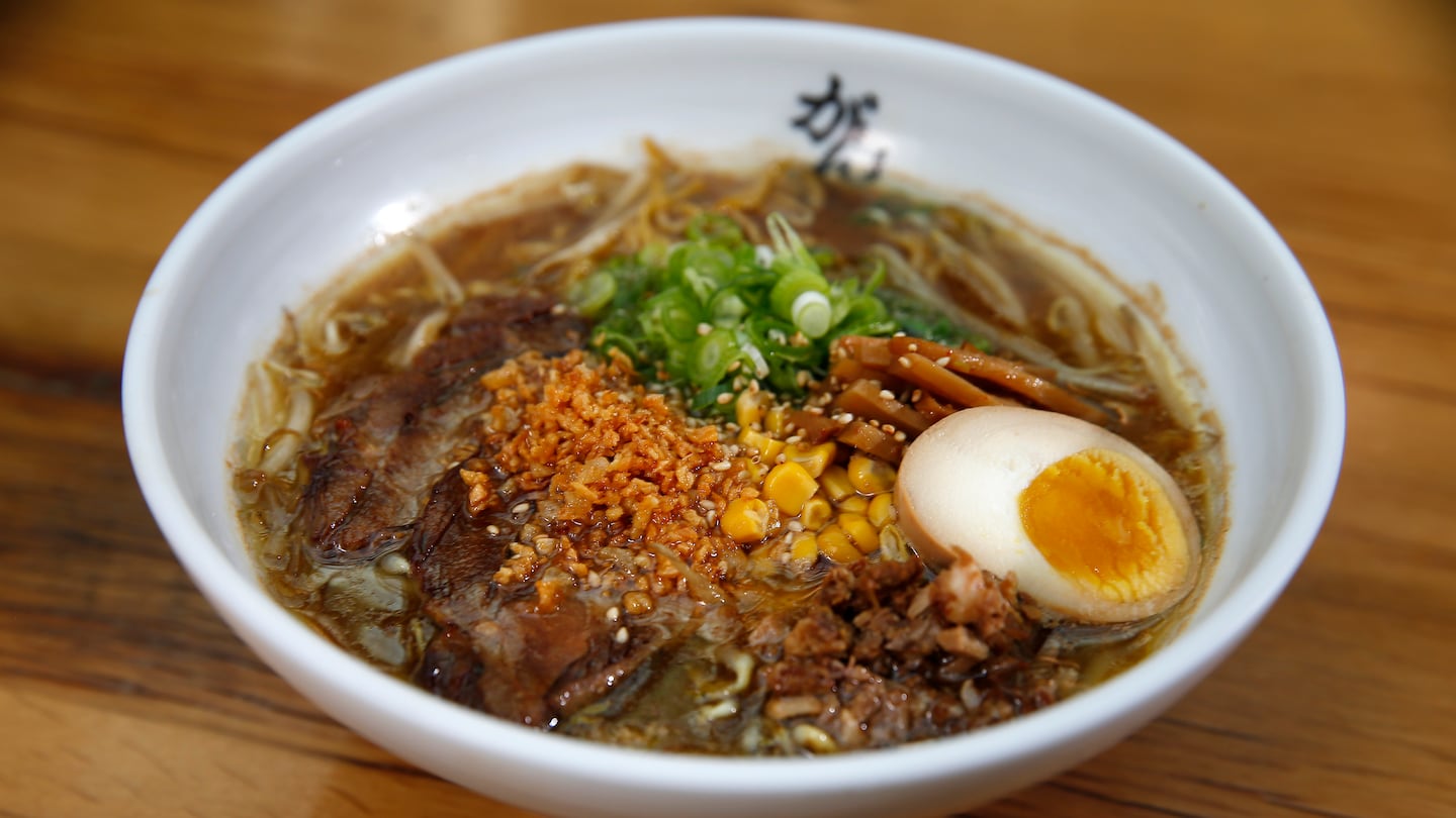 A bowl of Ankara Miso from Ganko Ittetsu Ramen in Coolidge Corner.