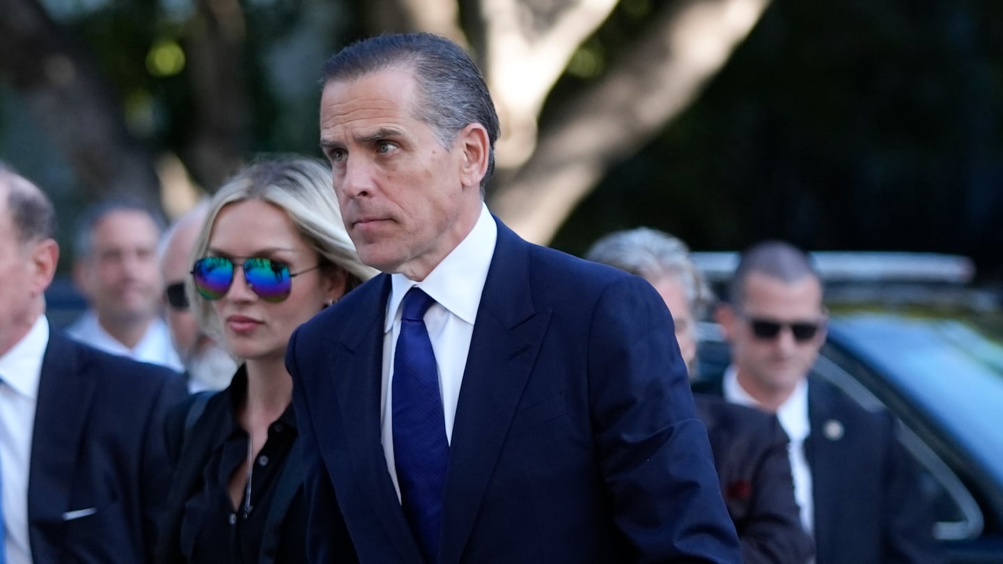 Hunter Biden, right, and his wife Melissa Cohen Biden, arrive in federal court for jury selection for his trial on felony tax charges Thursday, Sept. 5, 2024, in Los Angeles.