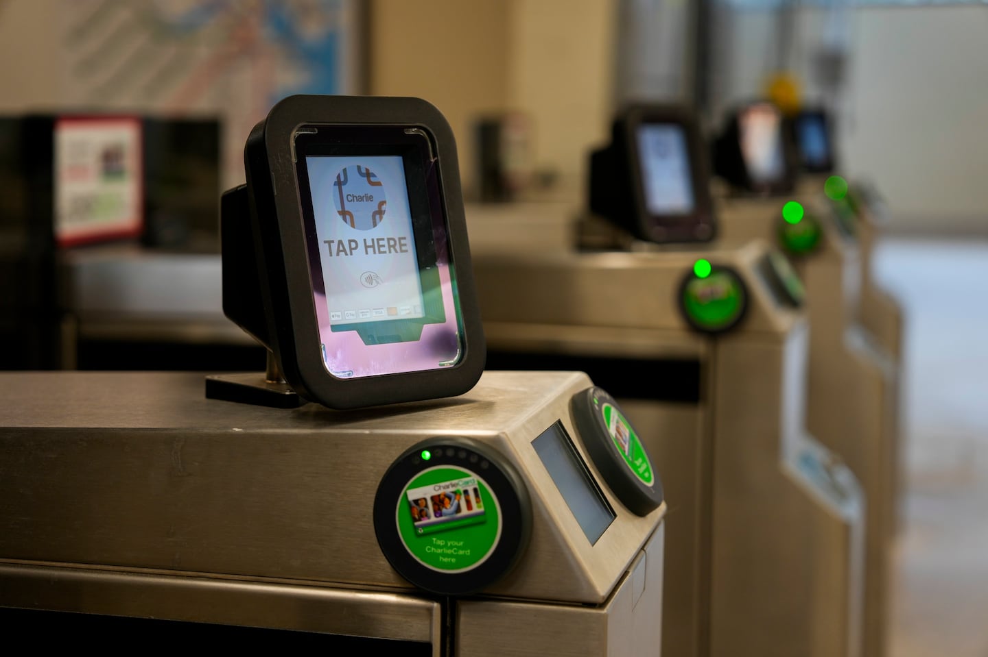 Contactless payment at Braintree Station.