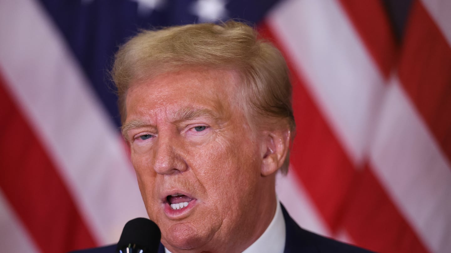 Former president Donald Trump speaks during a press conference at Trump Tower in New York City on Sept. 6, 2024.