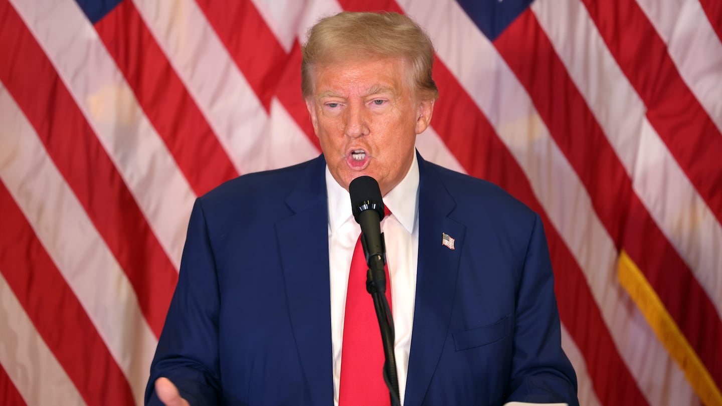 Republican presidential nominee Donald Trump speaks during a press conference at Trump Tower on Sept. 6, 2024 in New York City.