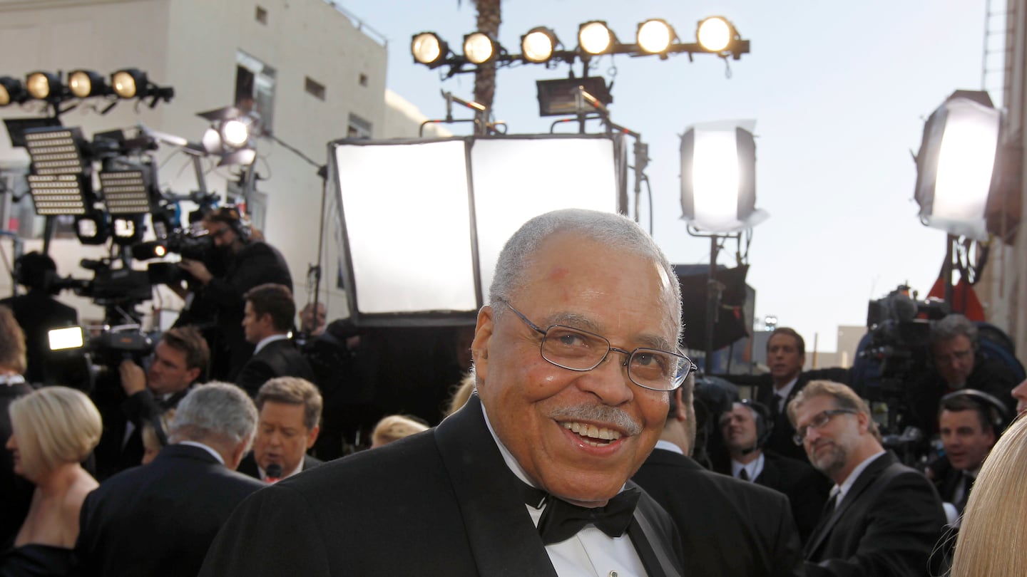 James Earl Jones arrives at the 84th Academy Awards on Feb. 26, 2012, in Hollywood. Jones, who overcame racial prejudice and a severe stutter to become a celebrated icon of stage and screen, has died at age 93.