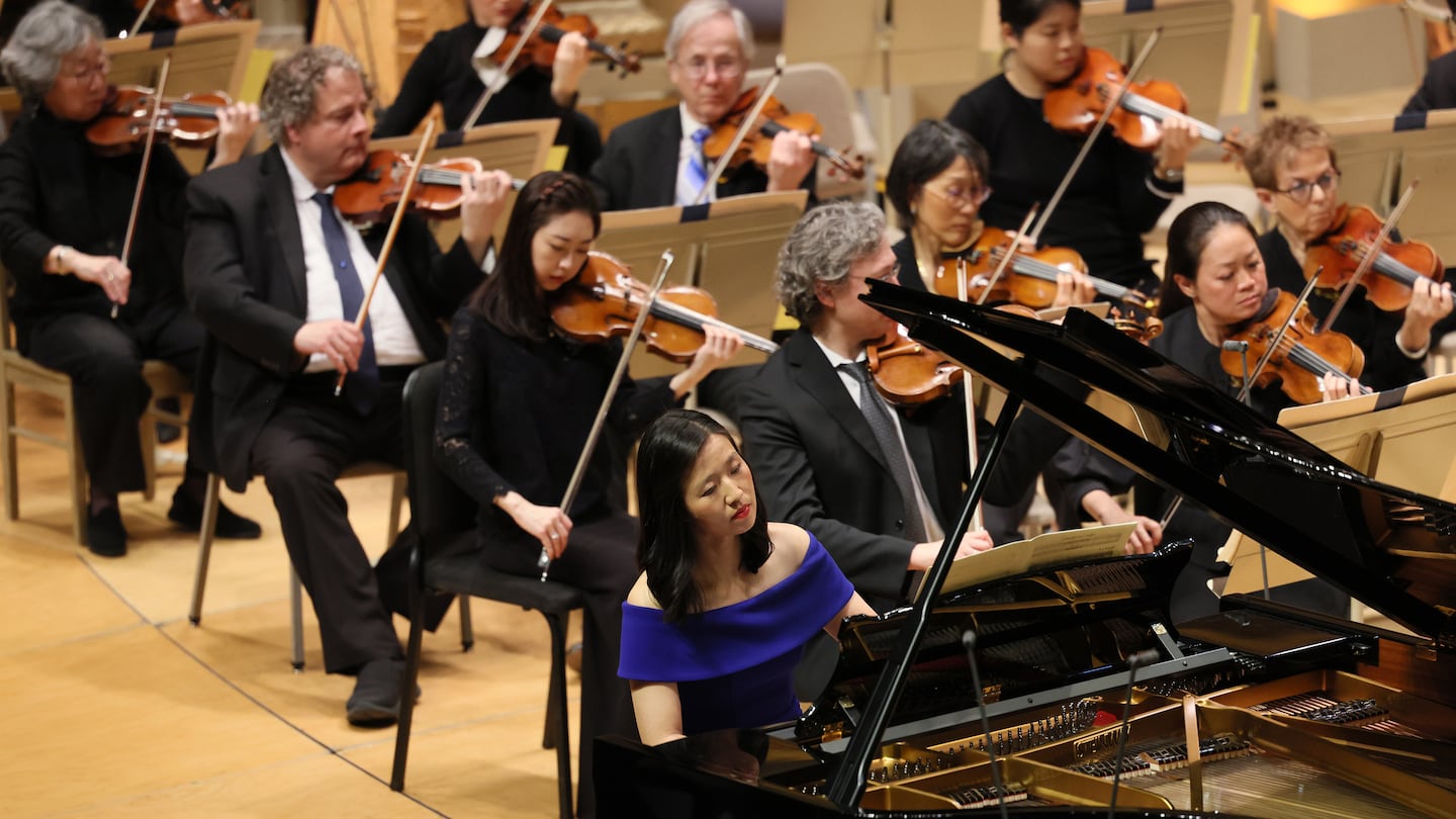 Boston Mayor Michelle Wu appeared as a featured soloist during Concert for the City 2023 at the Boston Symphony Orchestra.