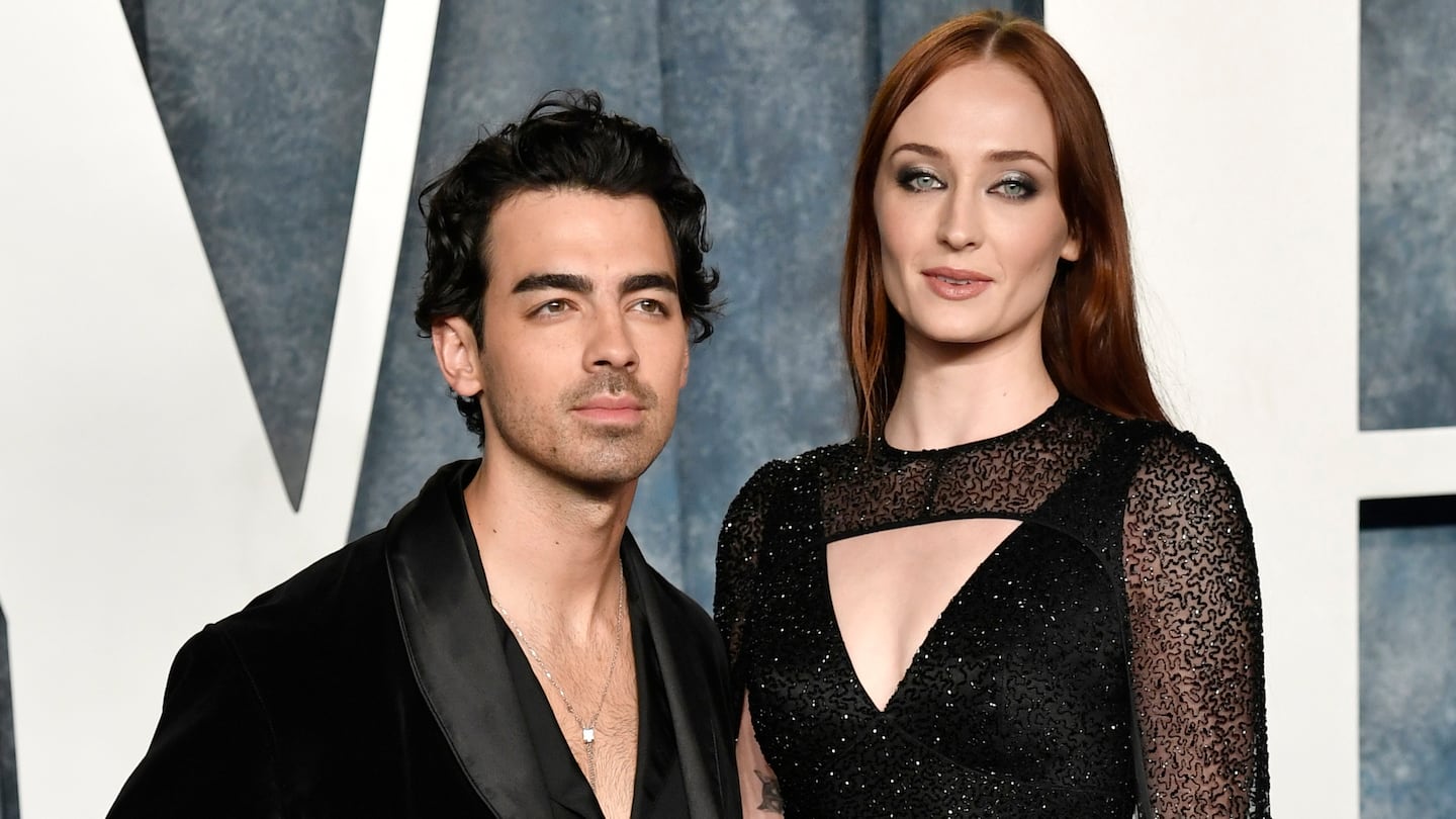 Joe Jonas and Sophie Turner appear at the Vanity Fair Oscar Party on March 12, 2023, in Beverly Hills, Calif.