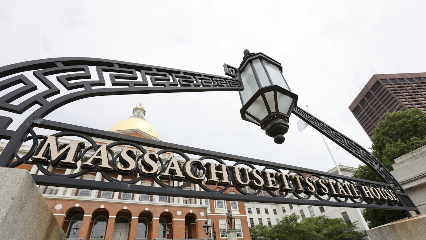 A gated entrance is seen in front of the Massachusetts State House on July 24 in Boston.