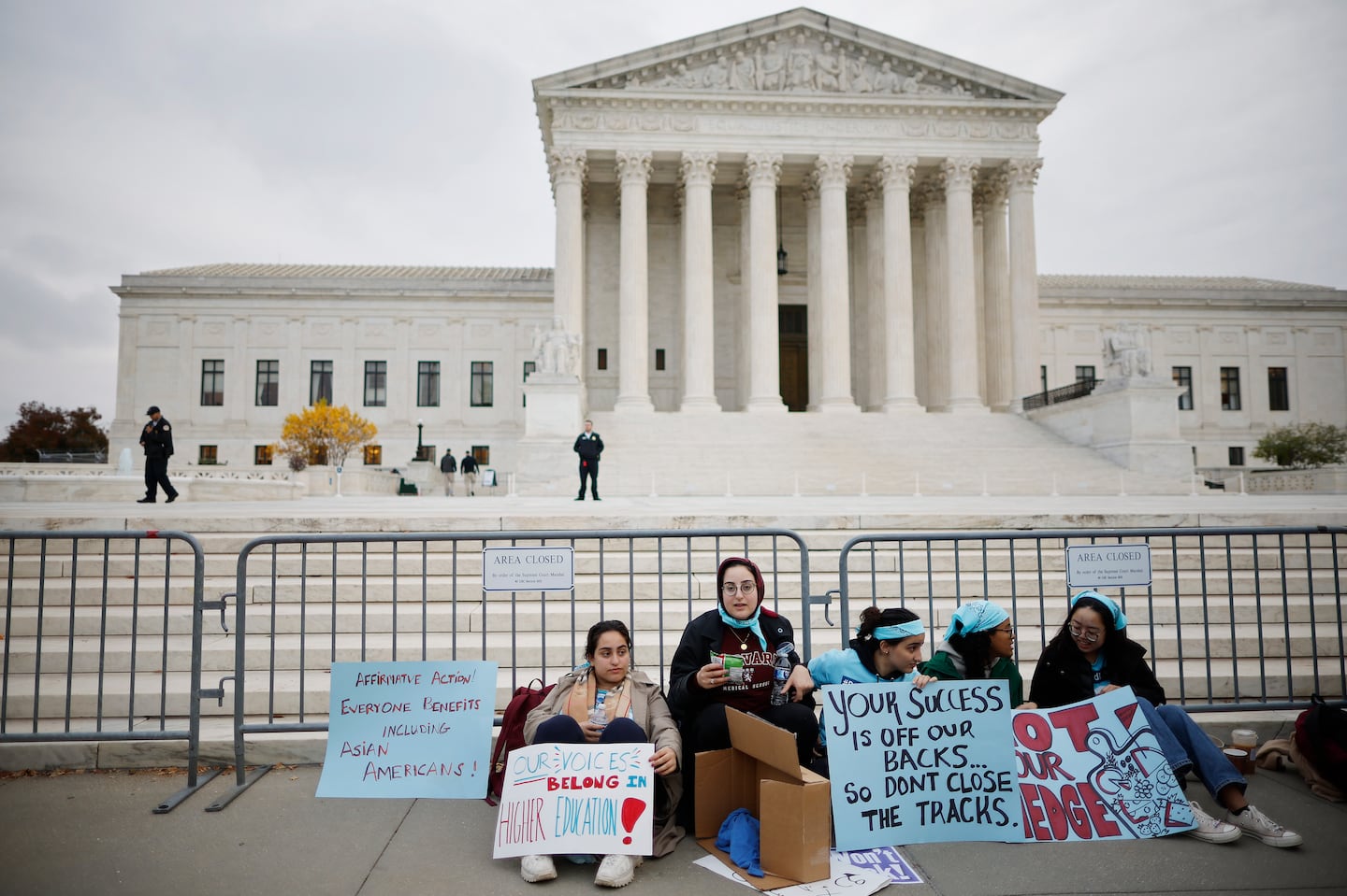 Proponents for affirmative action in higher education rallied in front of the US Supreme Court in 2022.