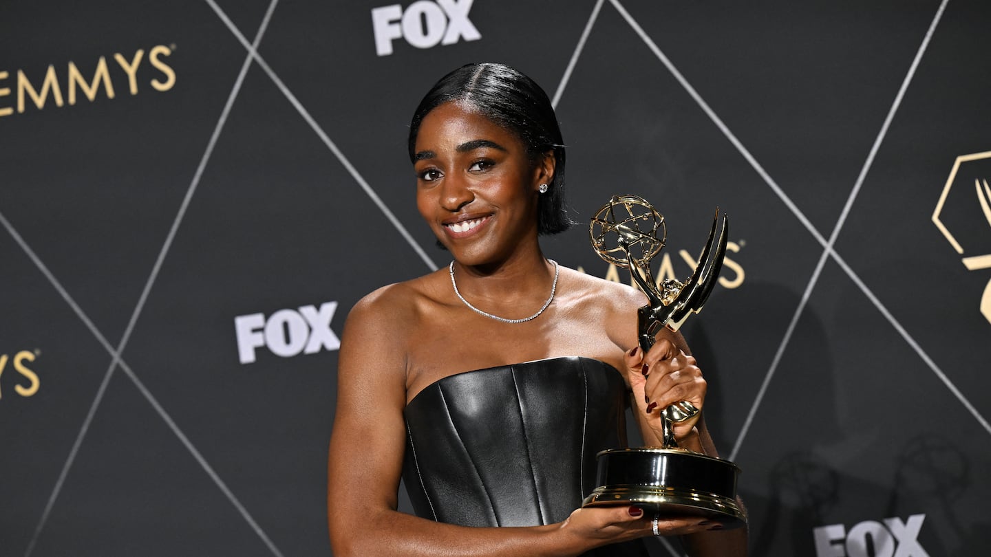 "The Bear" Ayo Edebiri won the Emmy for outstanding supporting actress in a comedy series at the 75th Emmy Awards in January. The Dorchester native is nominated in the lead actress category when the awards return Sunday night.