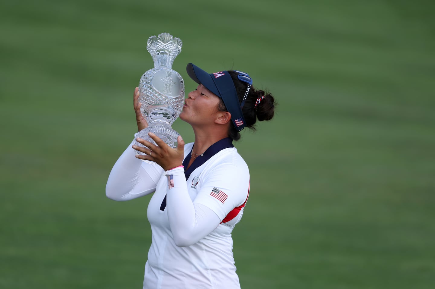 After going 3-0, Rockland's Megan Khang kissed the Solheim Cup.