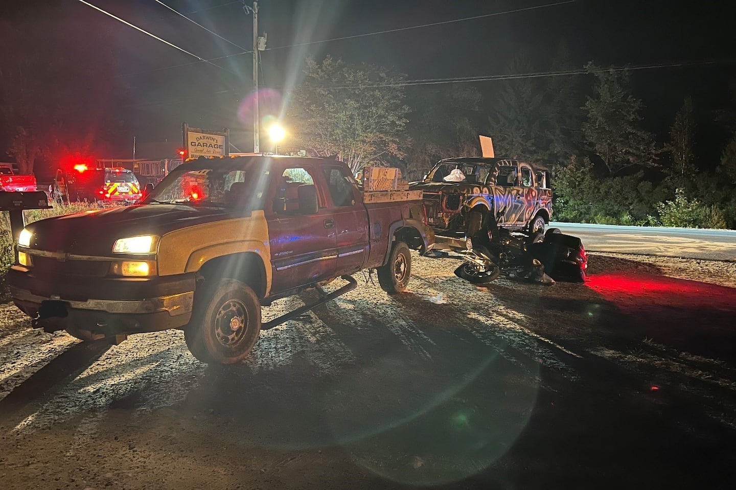 A New Hampshire man died after the motorcycle he was riding crashed into a pickup truck hauling a trailer in Windsor, N.H., officials said.