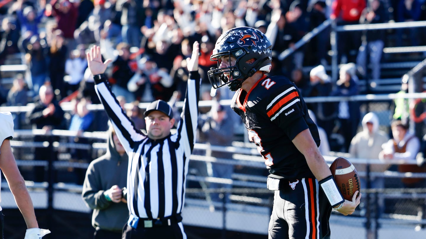 Senior Caeden Davis had a monster game for Woburn, throwing for three touchdowns in the first quarter, while also running for 195 yards and two more scores, as the Tanners blew out Longmeadow, 42-24.