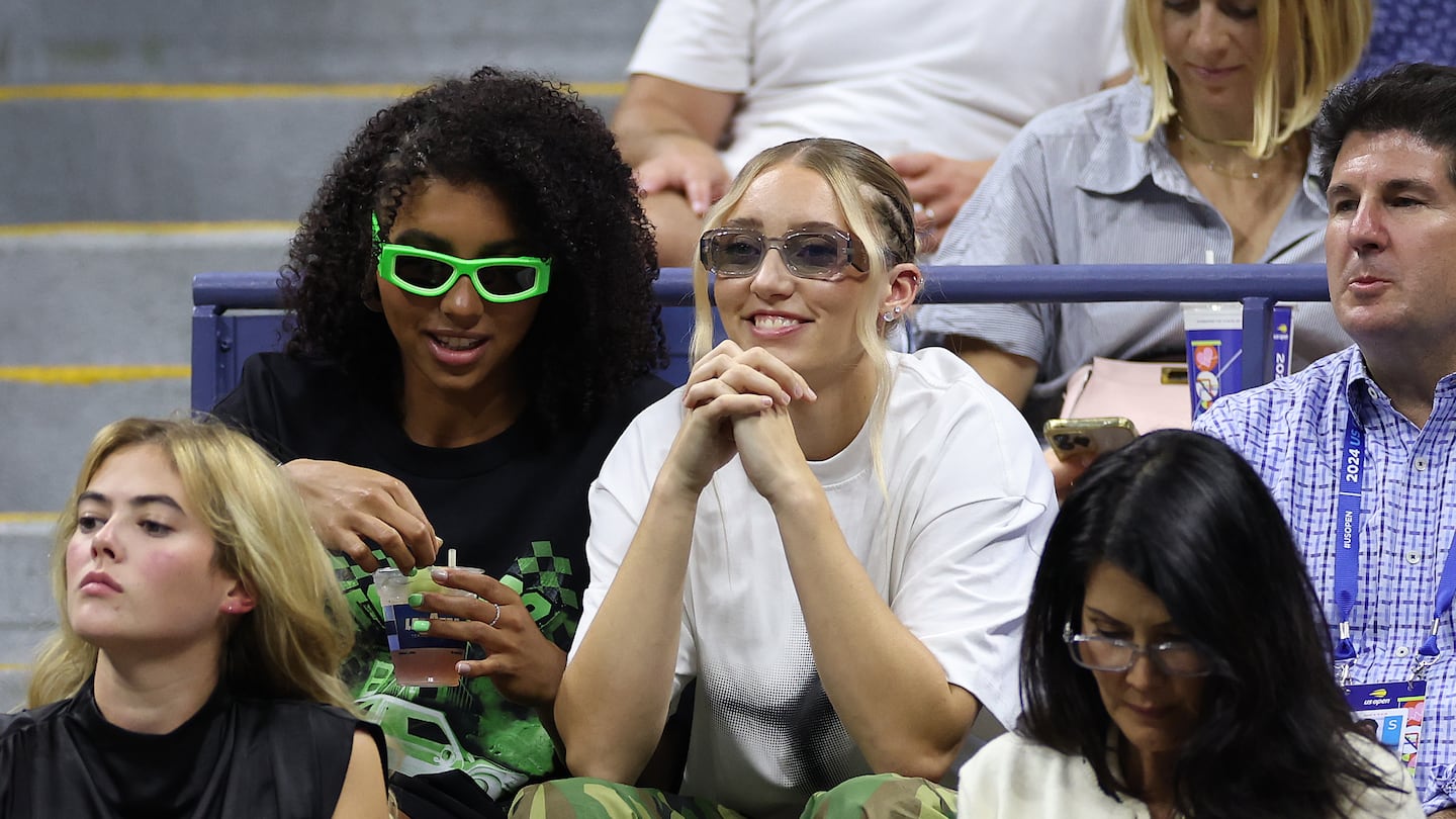 Paige Bueckers (center) attended the US Open on Sept. 6 in New York.