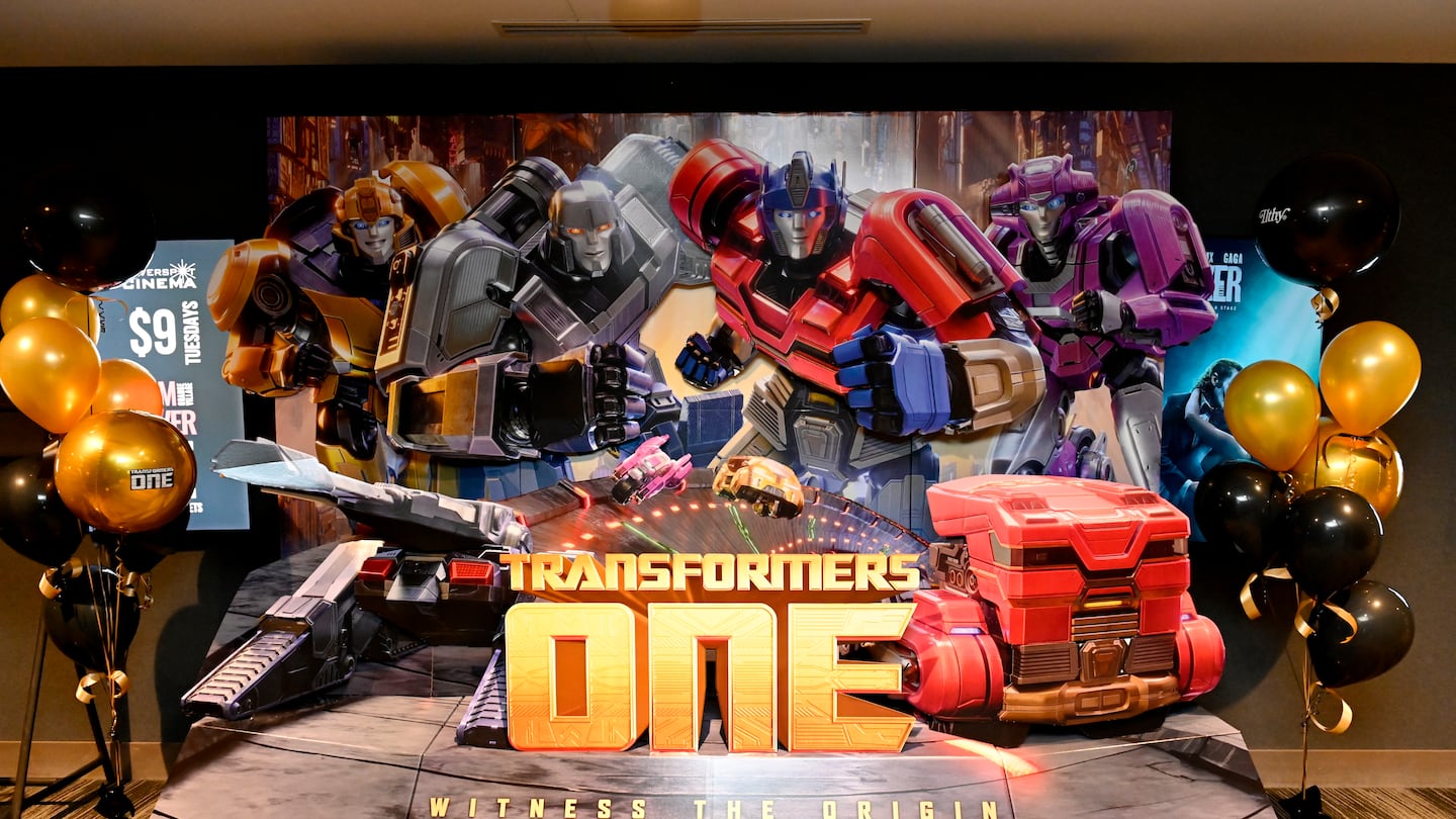 A display at a Word of Mouth Influencer Screening in support of "Transformers One" at CFB Silverspot Cinema Pinecrest 10 on Sept. 12, 2024, in Orange, Ohio.