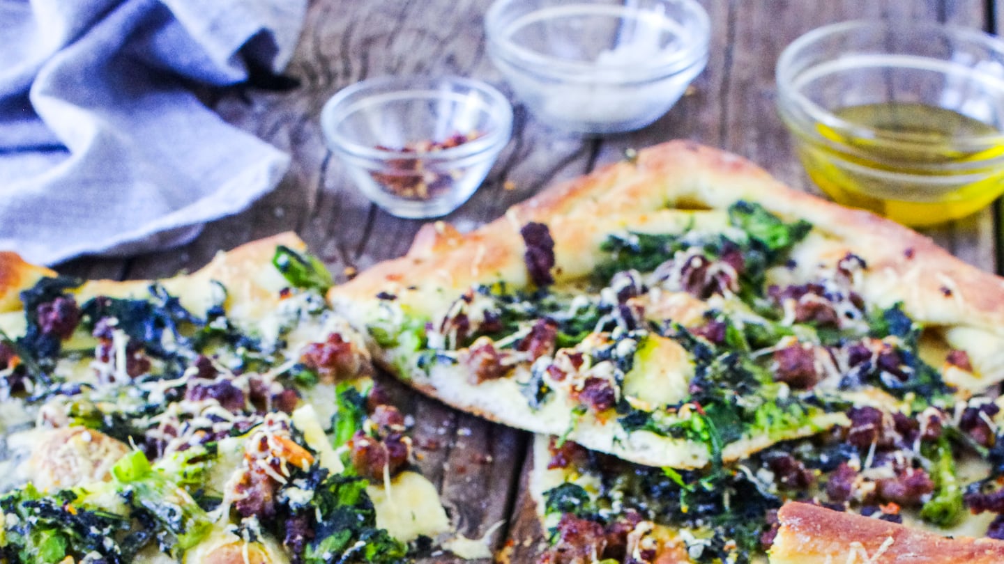 Sausage and Broccoli Rabe Flatbread