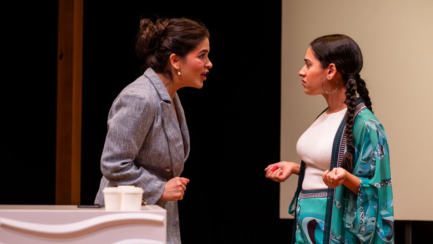 Rebekah Rae Robles (left) and Luz Lopez in "Laughs in Spanish."