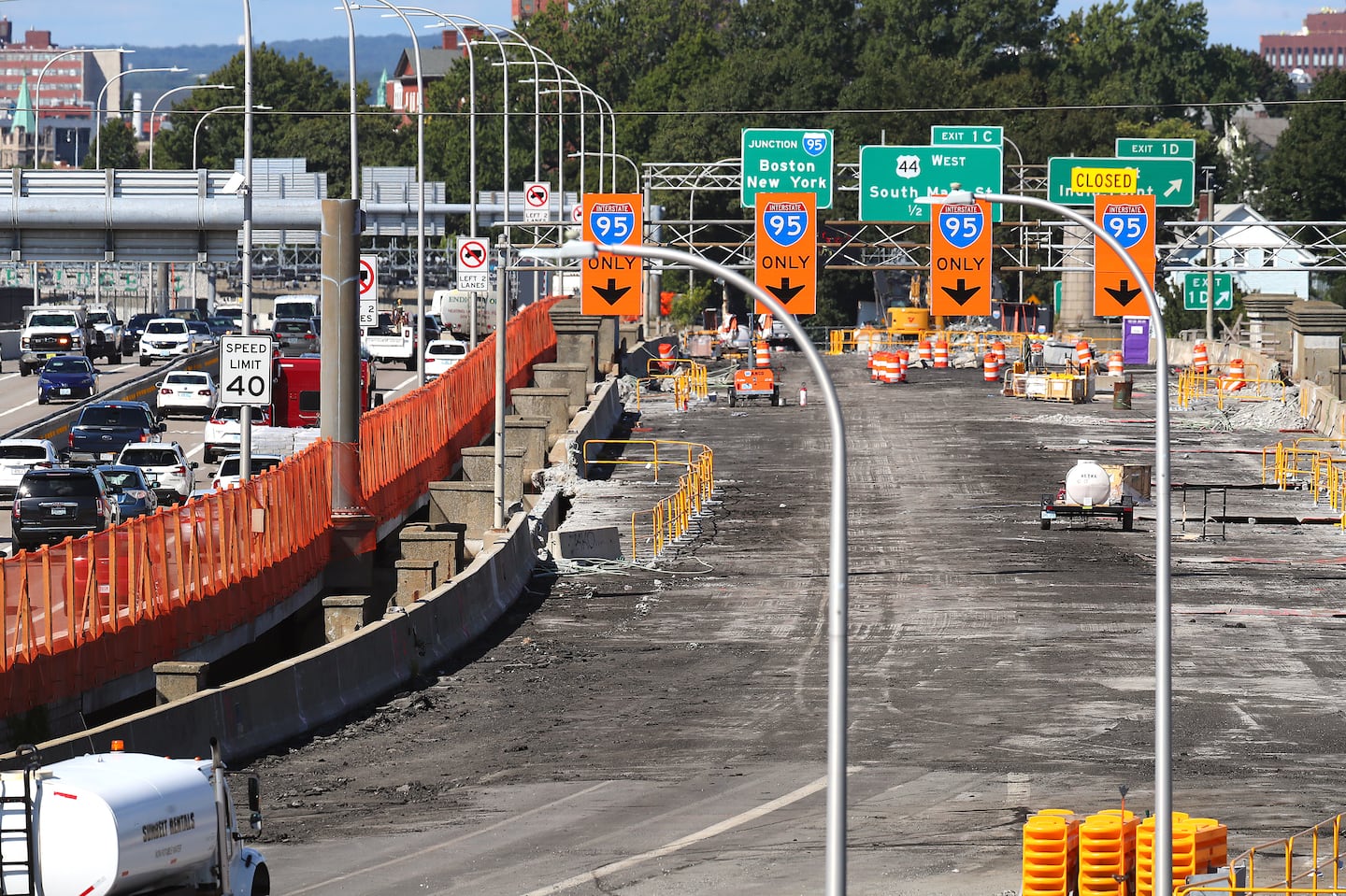 Demolition activity has been underway on the Washington Bridge westbound since August.