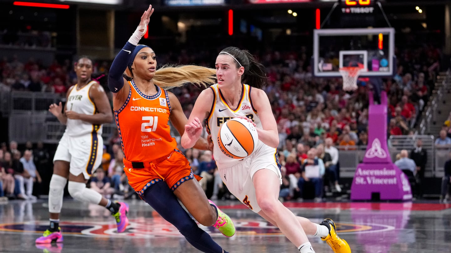 DiJonai Carrington and the Sun will be tasked with slowing down Caitlin Clark in the first round of the WNBA playoffs.