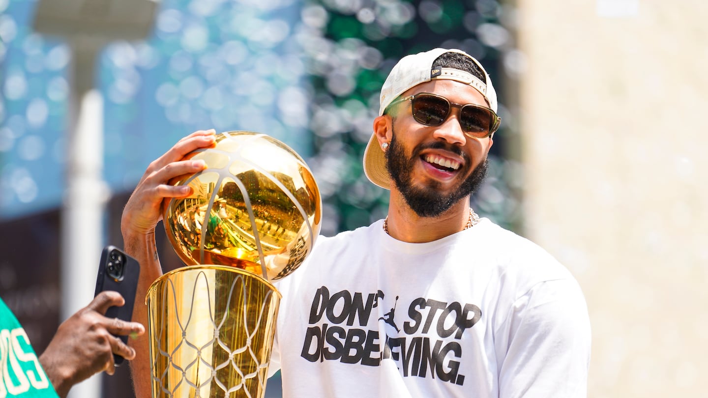 Jayson Tatum called the Celtics' championship parade "the best two hours of my life.”