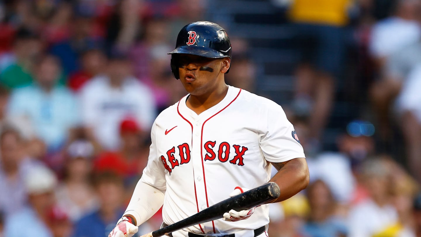 It's been a tough season for Red Sox third baseman Rafael Devers.