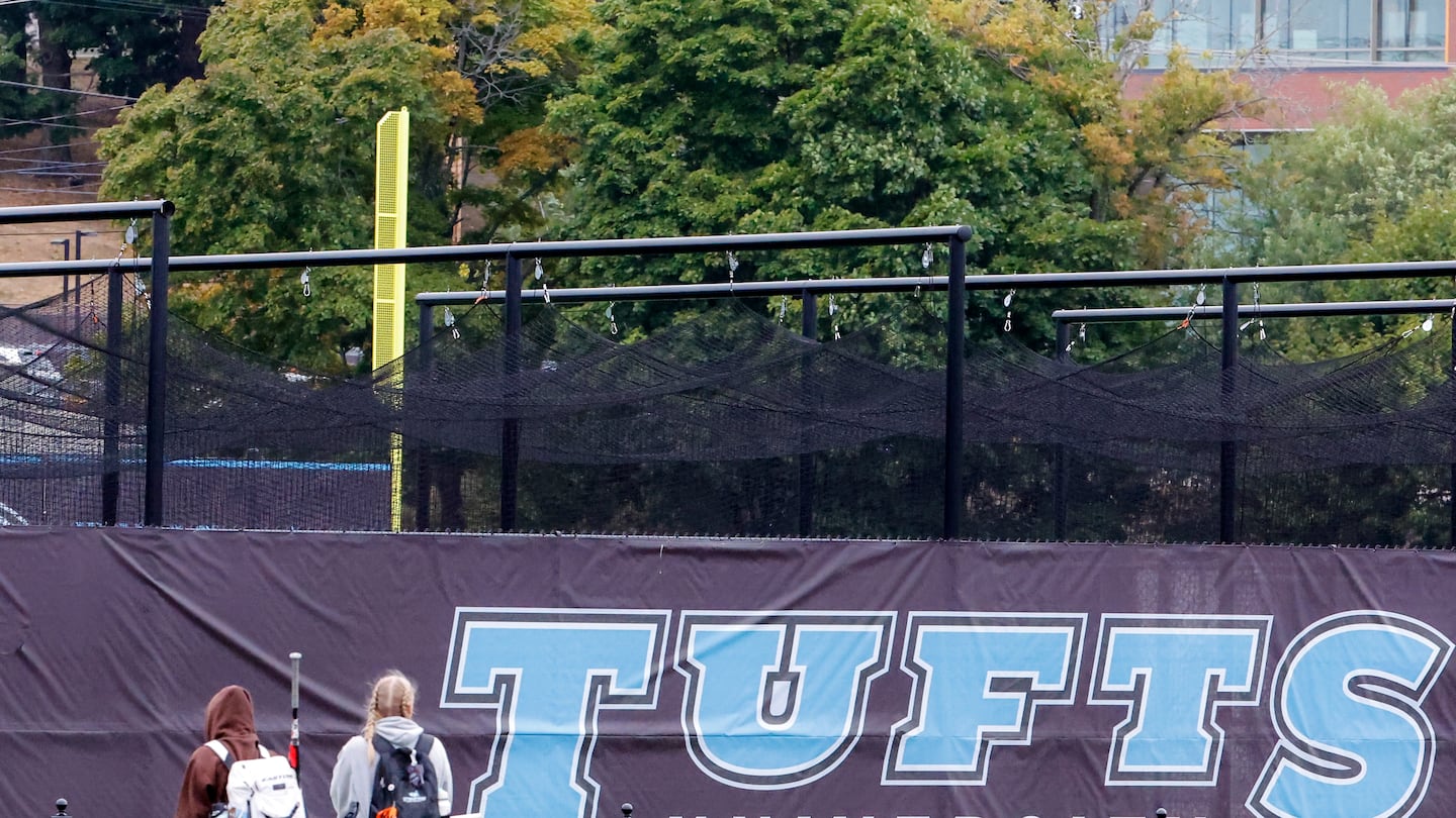 Three members of the Tufts University men’s lacrosse team remained hospitalized Monday with rhabdomyolysis, and team practices remained postponed, one week after about 50 players got sick, officials said.