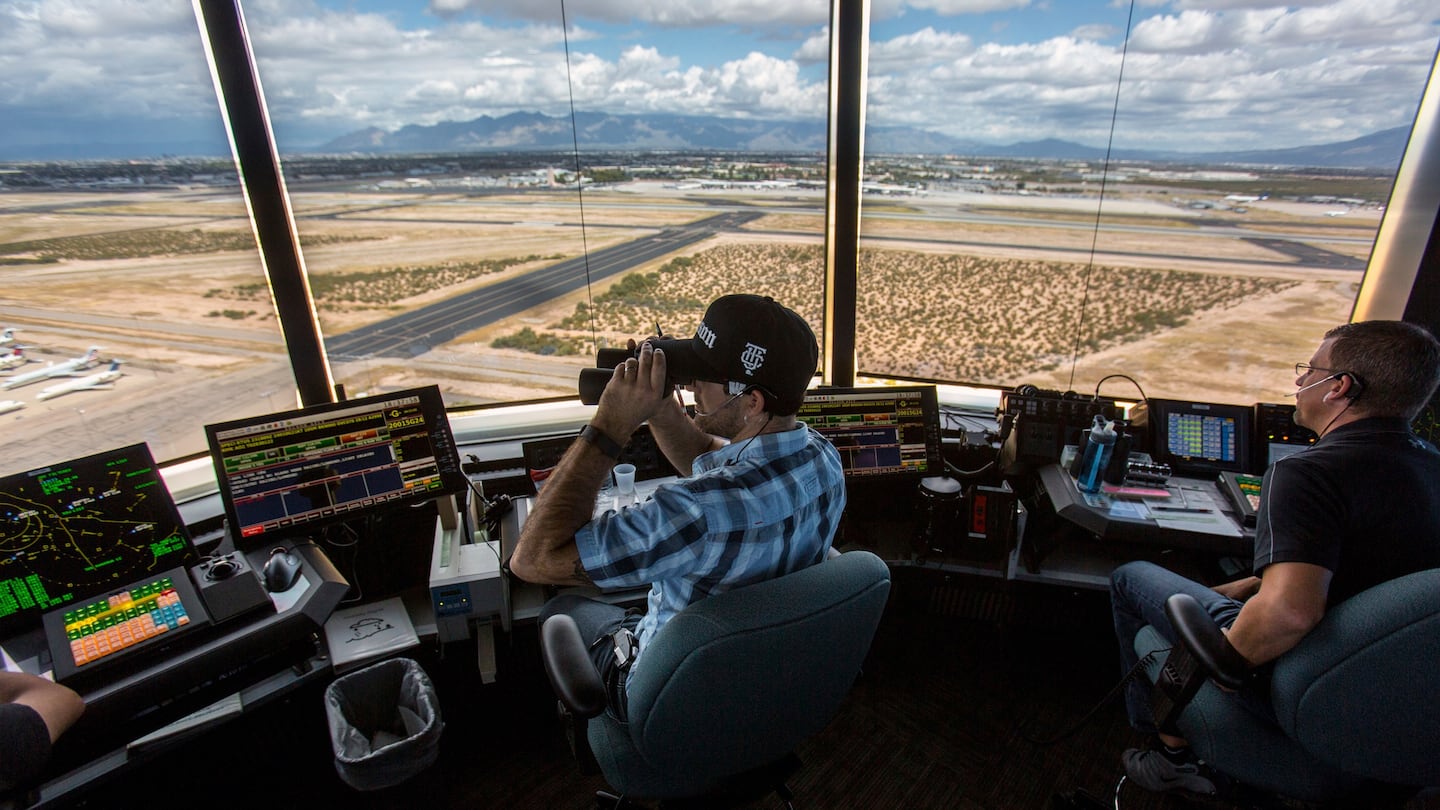 Air traffic controllers in Tucson.