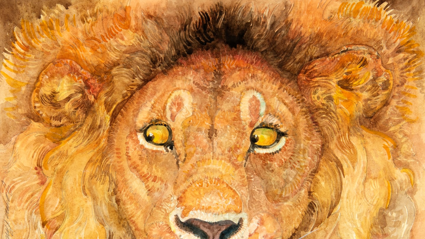 The cover image of Jerry Pinkney's "The Lion and the Mouse."