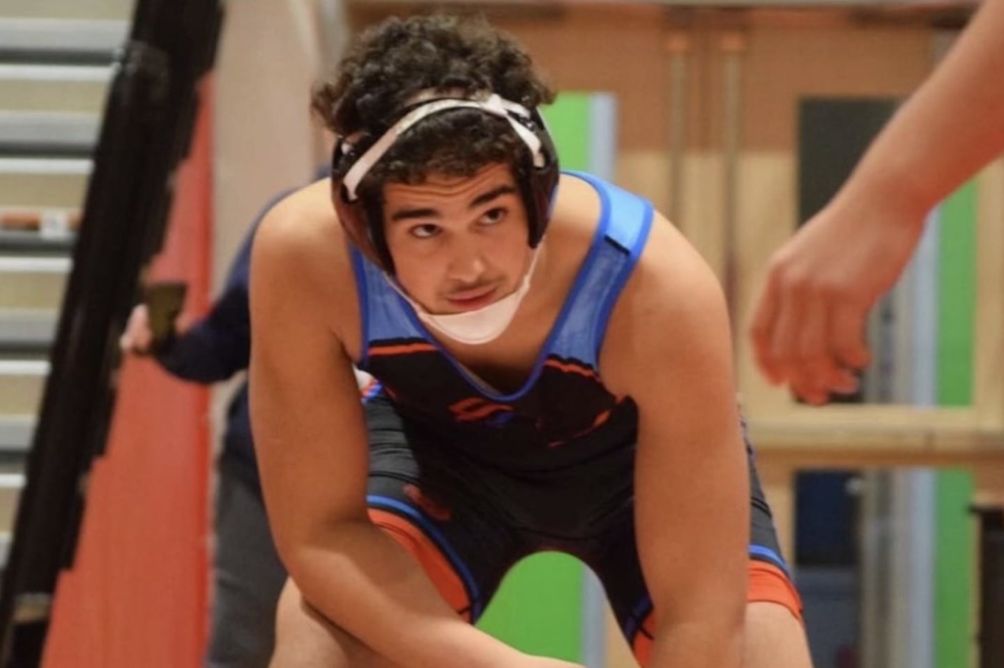 Freddy Espinal at a wrestling match. The 17-year-old student died after suffering a medical emergency while watching a wrestling match.