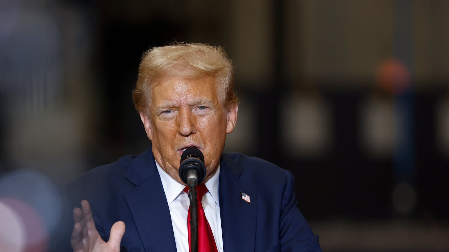 Republican presidential nominee former president Donald Trump speaks at a campaign event in Mint Hill, N.C., Wednesday, Sept. 25, 2024.