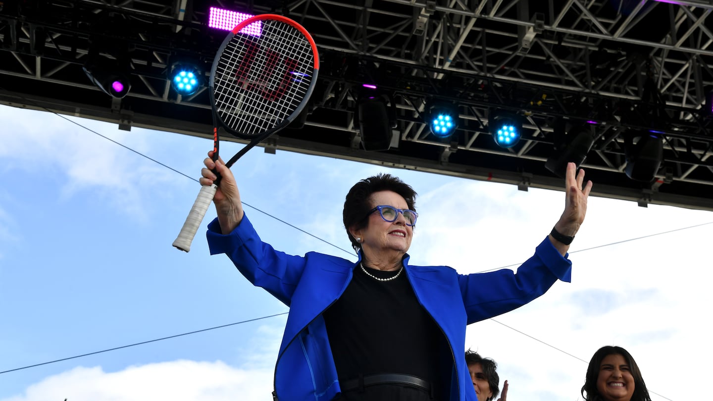 Billie Jean King was recognized by President Joe Biden for “a remarkable life devoted to championing equal rights for all, in sports and in society.”