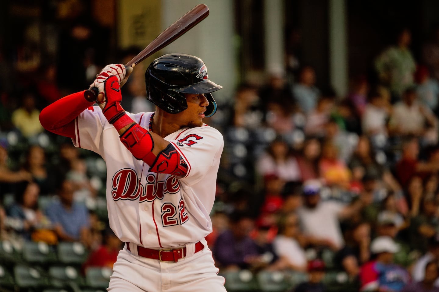 Kristian Campbell was recognized by the Red Sox before Friday's game for being the organization's Minor League Offensive Player of the Year.