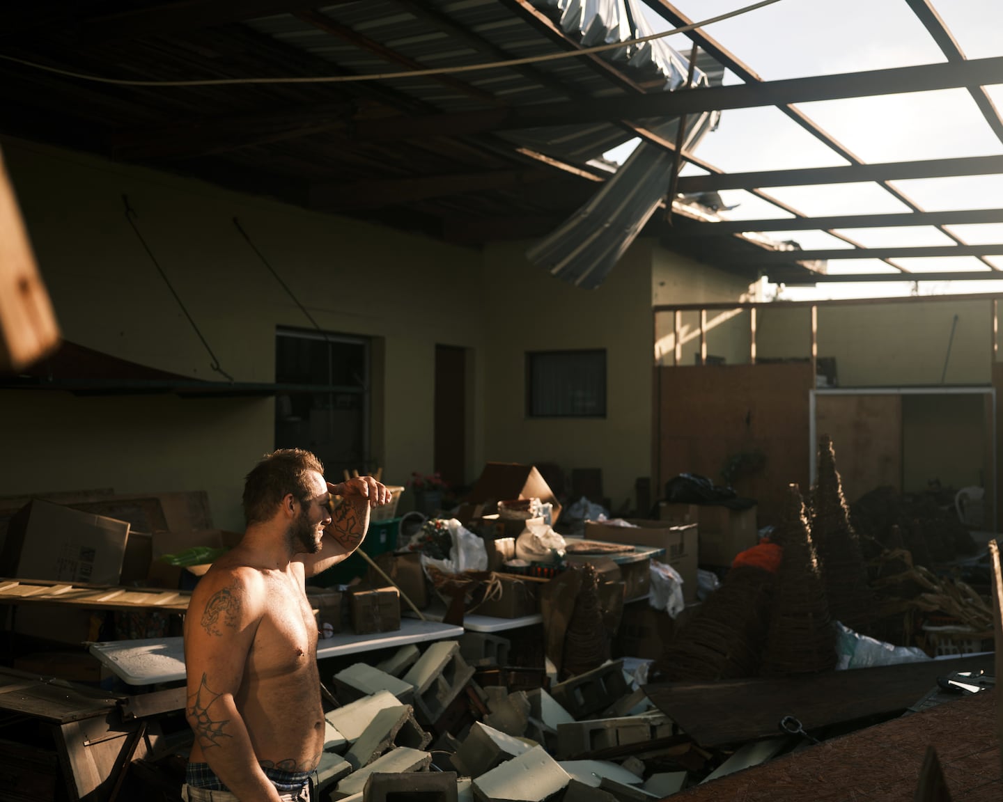 Destroyed homes in the small community of Dekle Beach that was devastated by Hurricane Helene near Keaton Beach, Fla., on Friday.