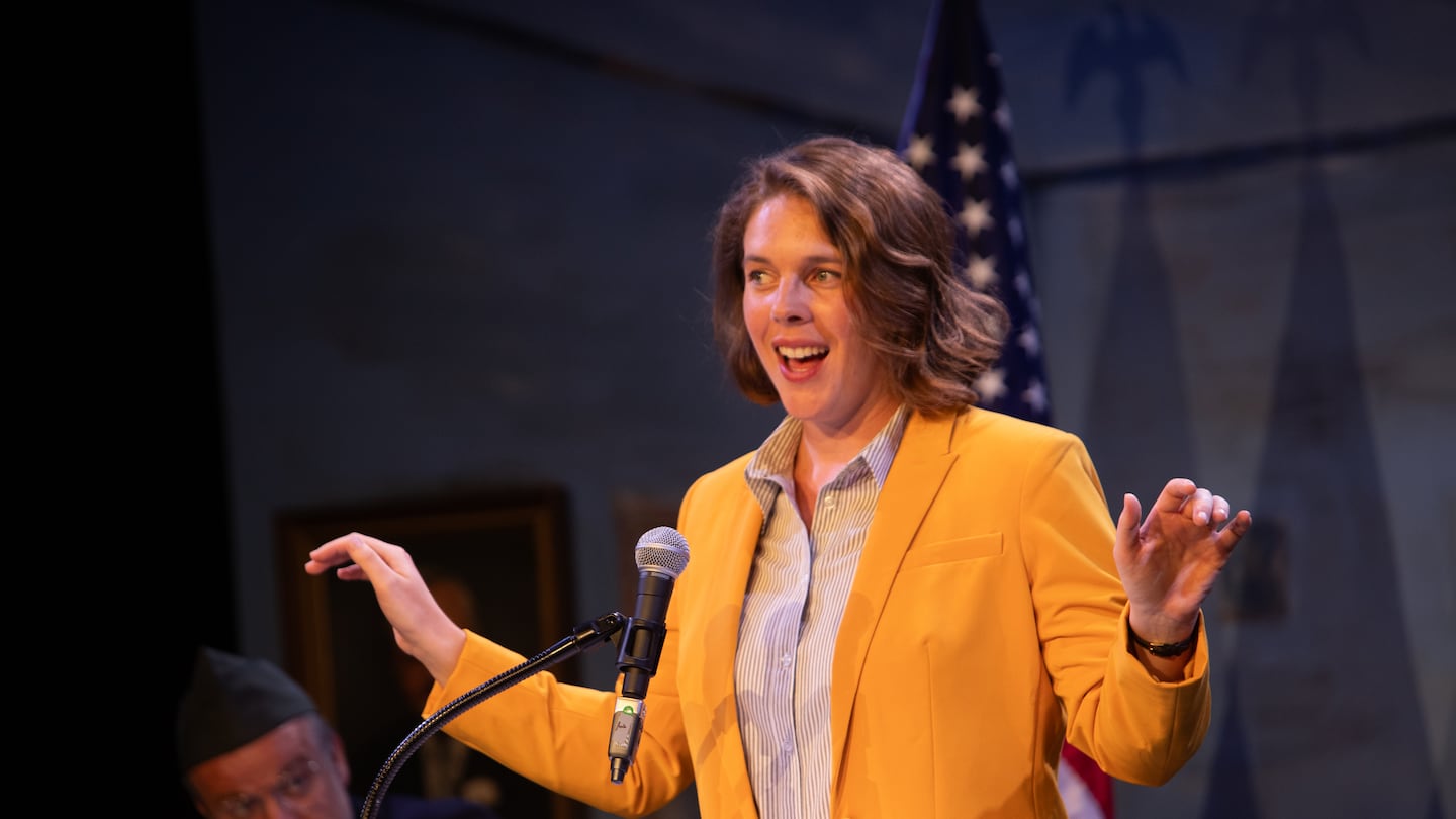 Charlotte Kinder as Heidi Schreck in "What the Constitution Means to Me," running through Oct. 13 at the Wilbury Theatre in Providence, R.I.