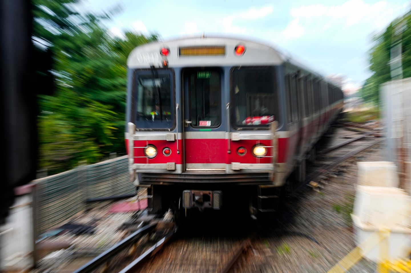 A Red Line train in Quincy.