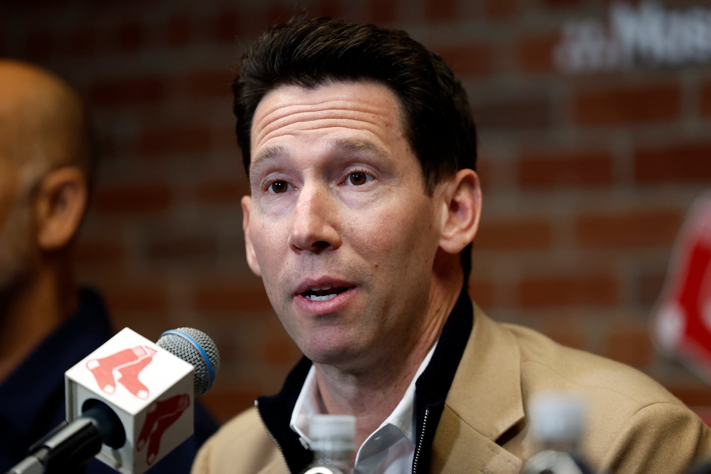 Red Sox chief baseball officer Craig Breslow spoke at the end-of-season press conference at Fenway Park.