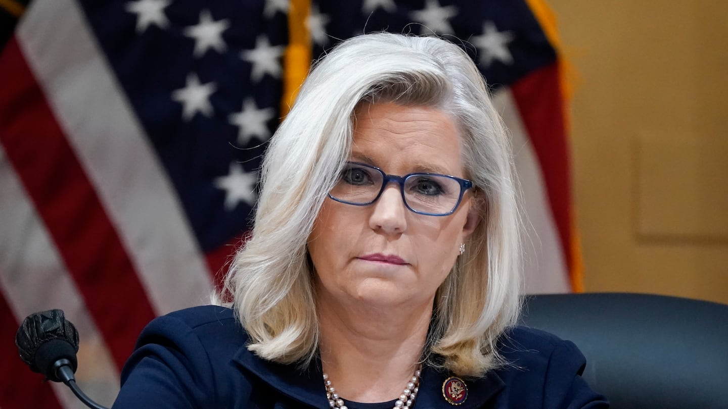 Representative Liz Cheney listens as the House select committee investigating the Jan. 6 attack on the US Capitol holds a hearing at the Capitol in Washington, June 28, 2022.