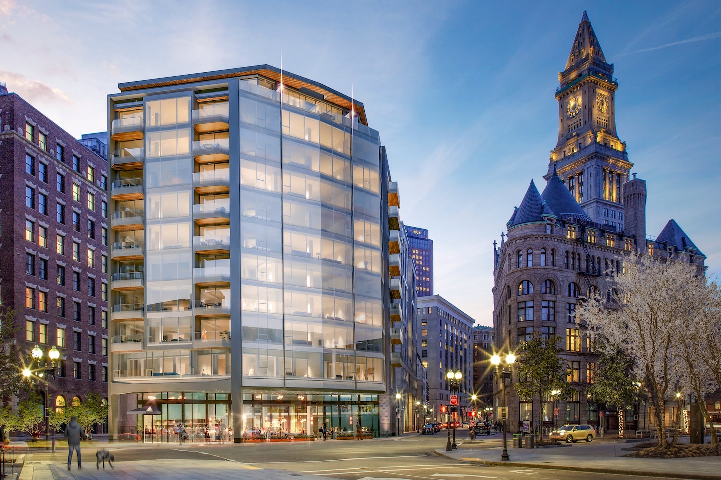 An artist's rendering of 55 India St.