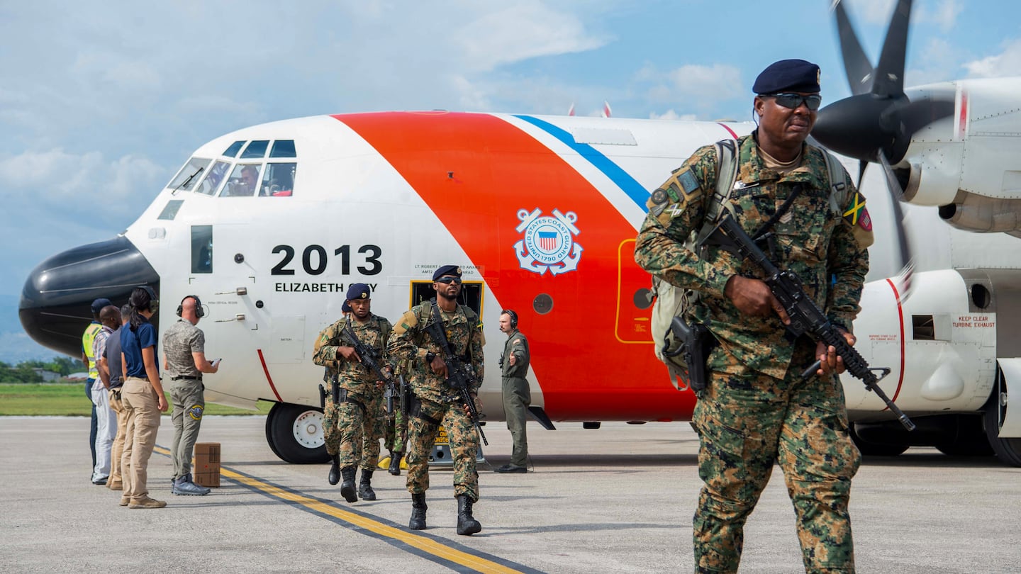 Jamaican soldiers and police officers arrived in Haiti last month to help combat the gangs that control much of the country.