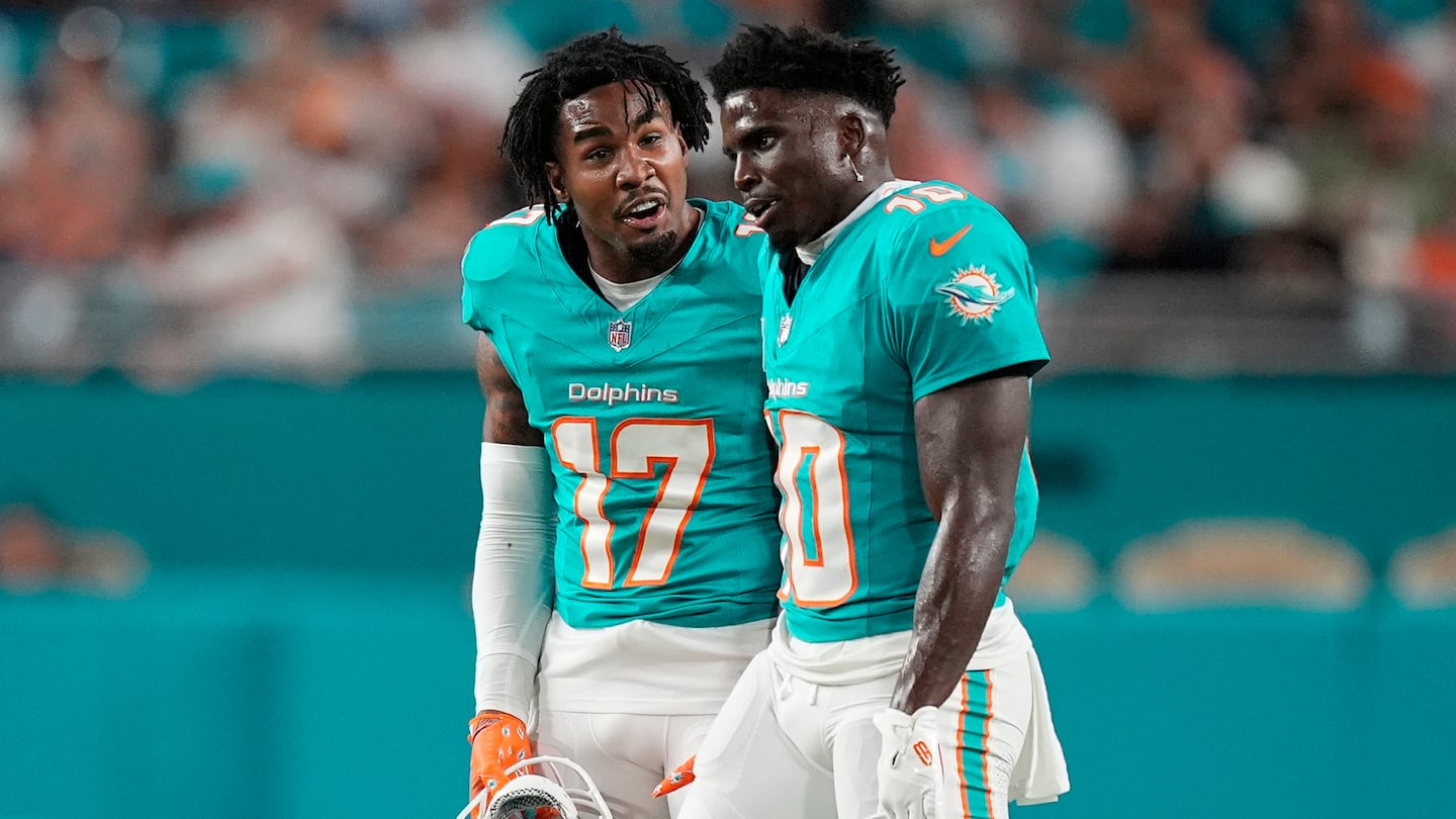 Jaylen Waddle and Tyreek Hill give the Dolphins two top receiving weapons.