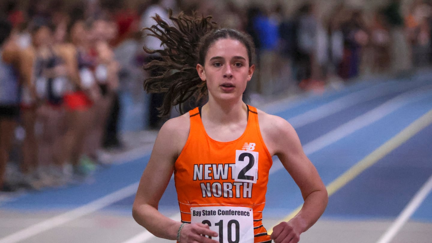 Newton North senior Ciara Evans placed first at the MSTCA Bay State Invitational.