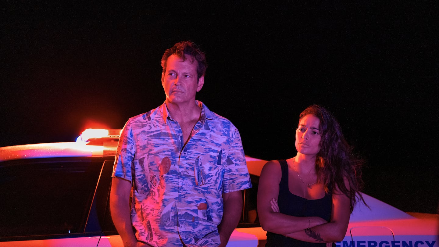 Vince Vaughn and Natalie Martinez in "Bad Monkey."