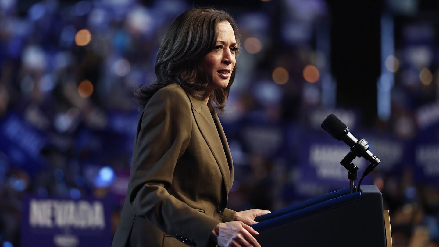 Kamala Harris during a campaign rally in Las Vegas, Nevada on Sept. 29.