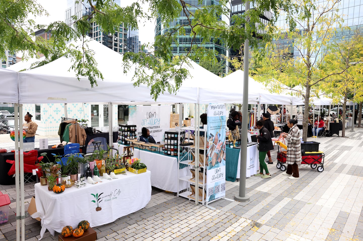 Vendors waited for customers at Black Owned Bos.'s weekend Seaport market.