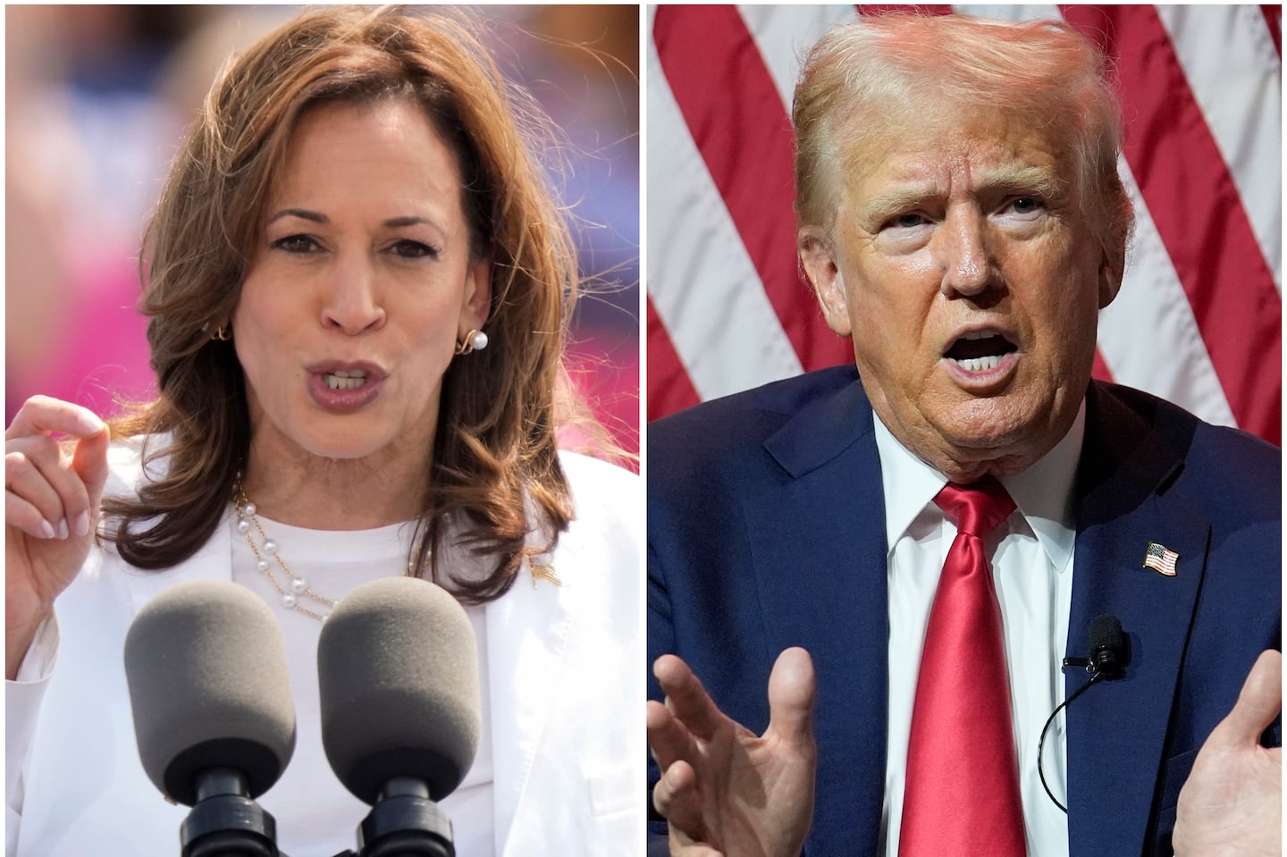 Vice President Kamala Harris and former President Donald Trump.