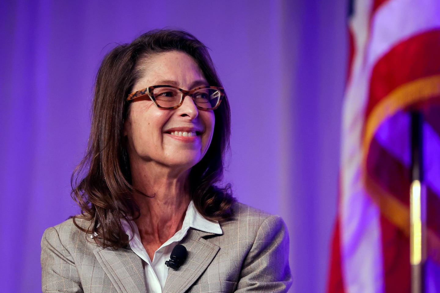 Abigail Johnson, chair and CEO of Fidelity Investments, during a discussion at the Greater Boston Chamber of Commerce in 2022.