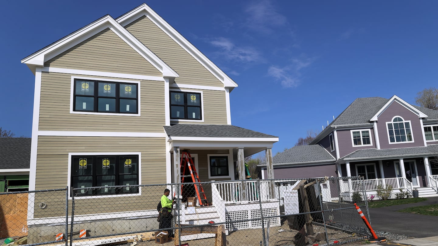 Construction continued in 2023 on units at Olmsted Green in Boston that includes affordable housing.