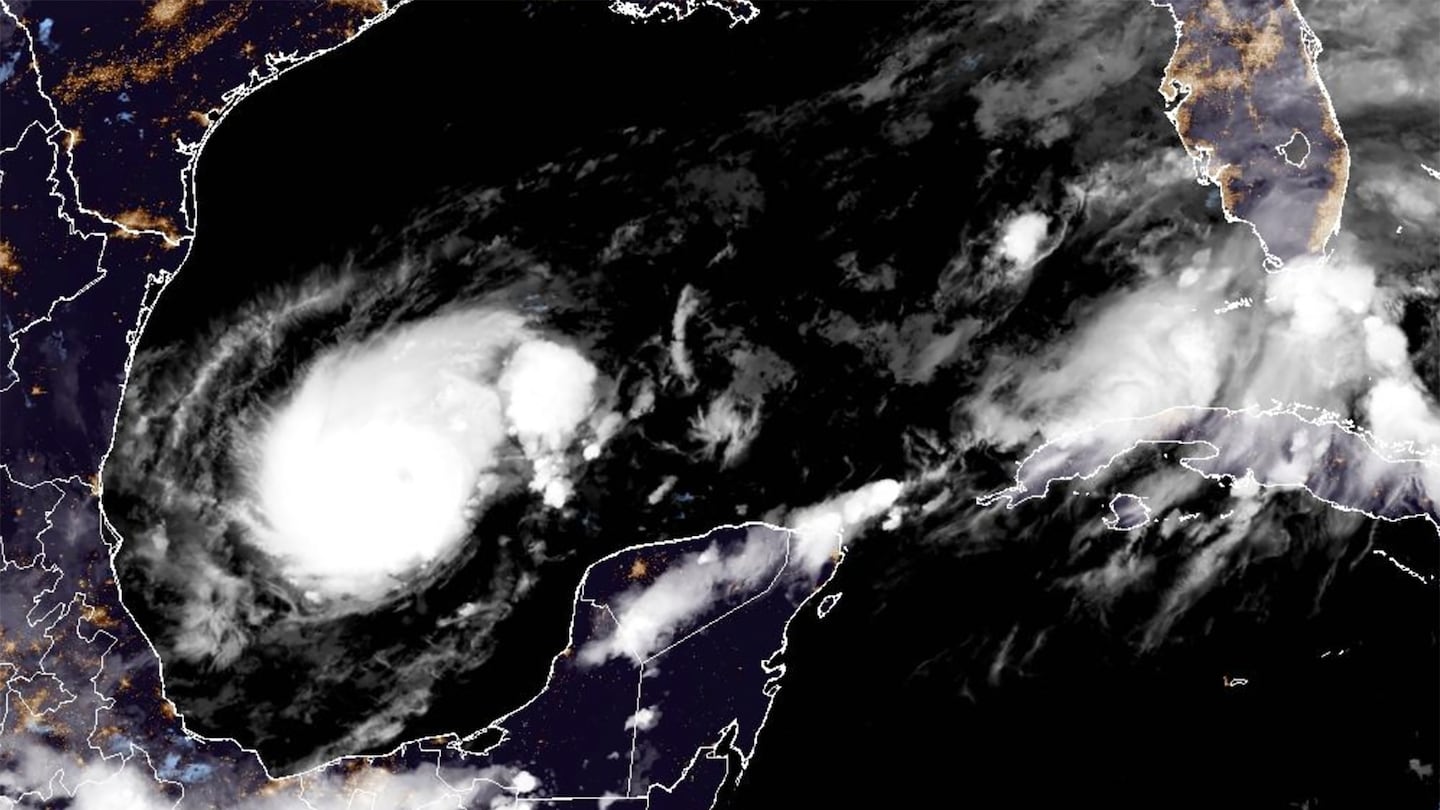 This satellite image from the National Oceanic and Atmospheric Administration taken on Oct. 6, shows Hurricane Milton.