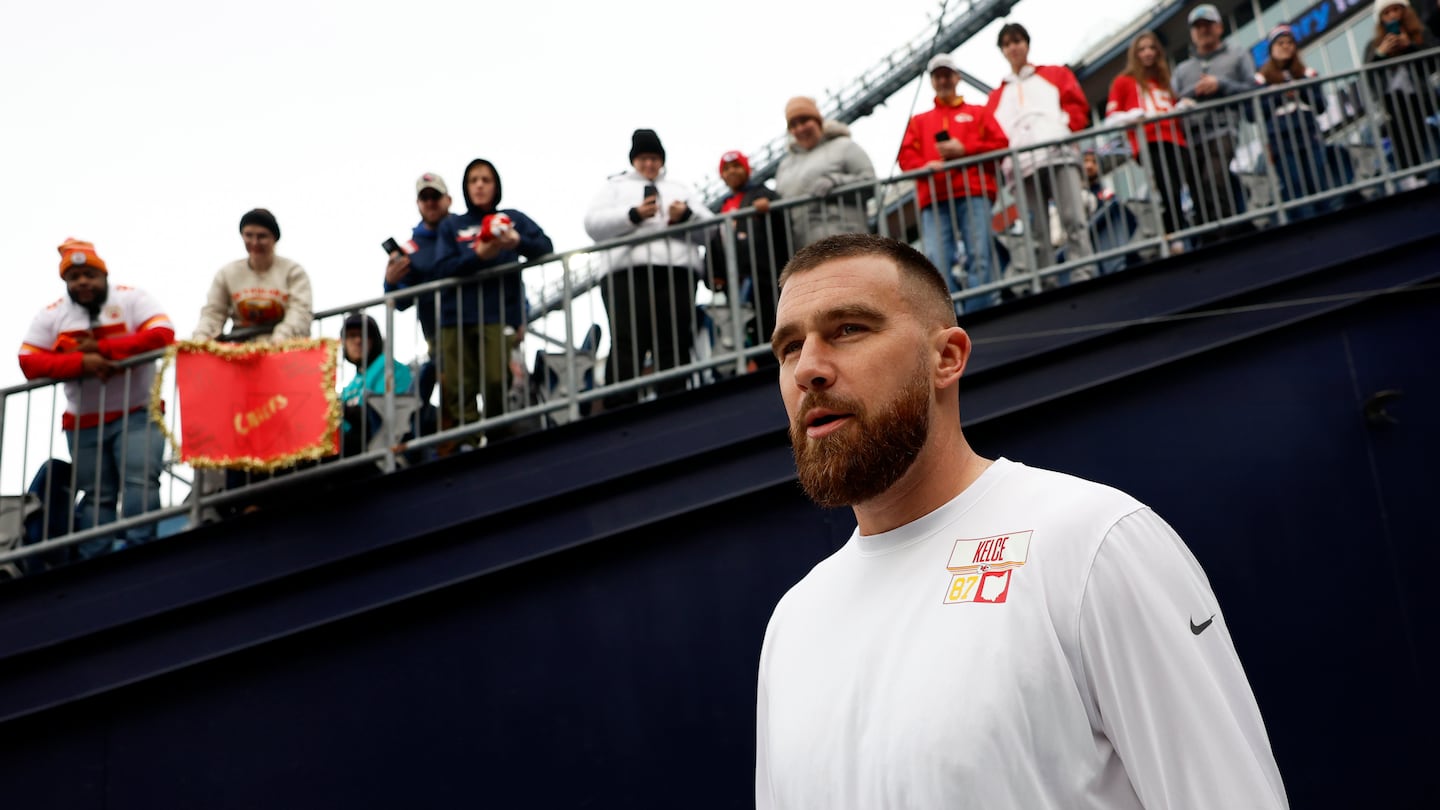 Travis Kelce and the Chiefs visited Gillette Stadium on Dec. 17, 2023, Bill Belichick's next-to-last home game as coach of the Patriots.