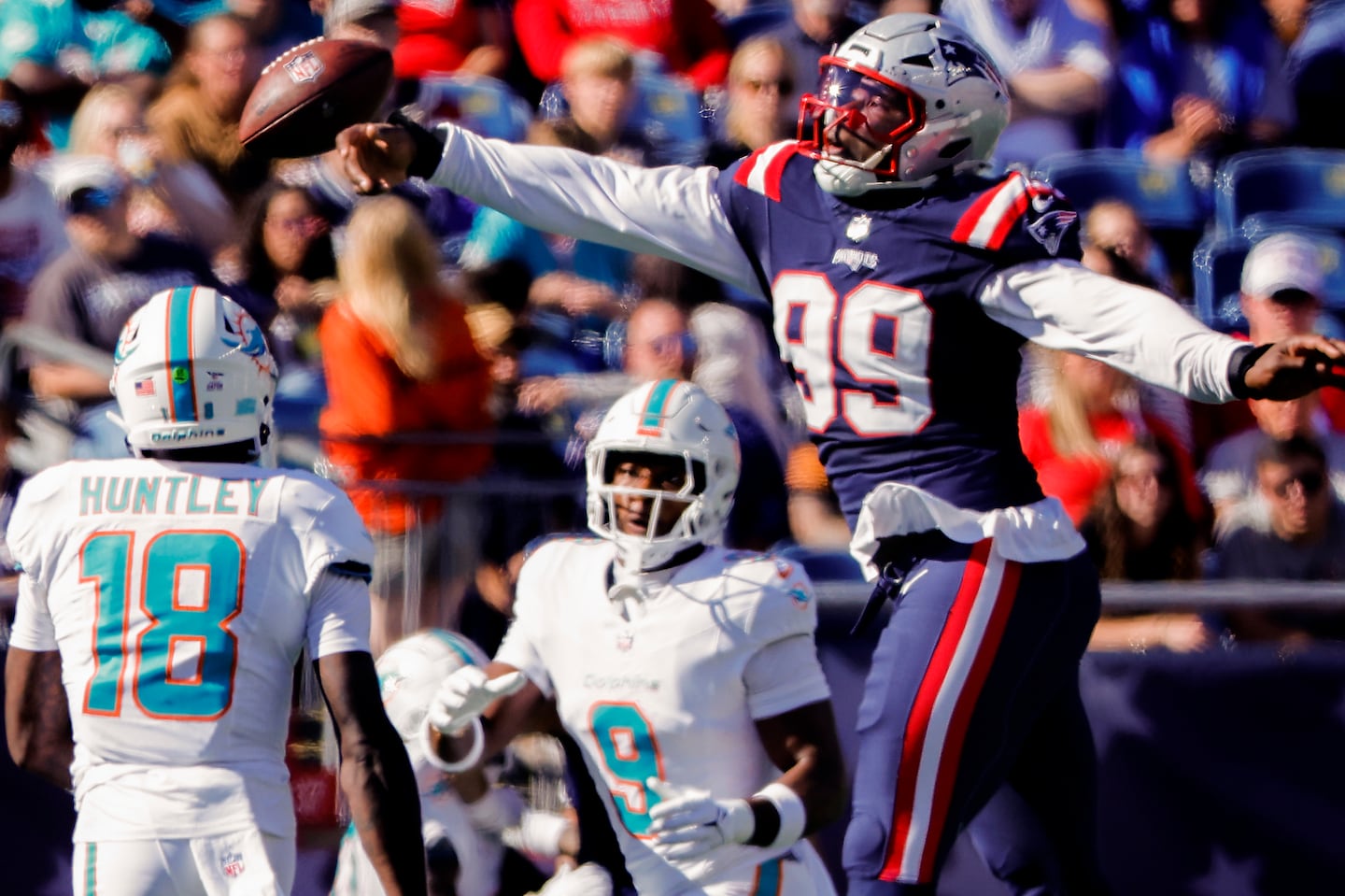 The Dolphins rushed for a season-high 193 yards on 41 attempts against Keion White and the Patriots defense Sunday.