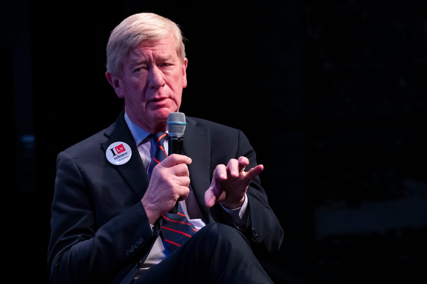 Bill Weld spoke during a Town Hall, Feb. 5, 2020, in Concord, N.H.